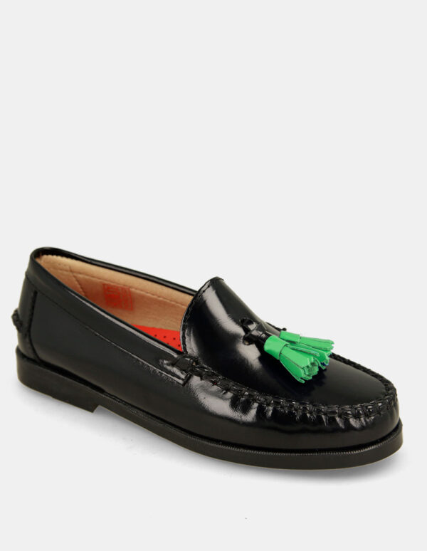 Loafer-Navy-Blue-with-green-tassels-boy1